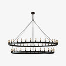 Lustre vintage avec anneau en métal noir luxury Boris