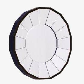 Miroir mural décoratif rond biseauté Decorative