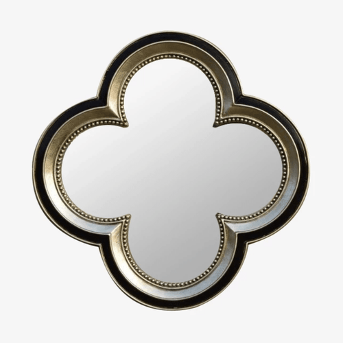 Miroir mural décoratif trèfle à 4 feuilles rétro - vue 2 sur 16