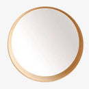 Miroir mural rond à bord coloré en métal