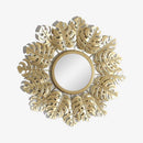Miroir mural rond doré décoratif style soleil