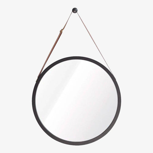 Miroir mural rond suspendu avec cadre Hotel