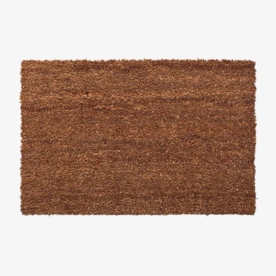 Paillasson rectangle en fibres naturelles marrons Mat