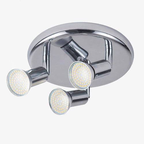 Plafonnier à spots LED chromé Modern