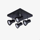 Plafonnier à spots LEDs ajustable noir (plusieurs formes)