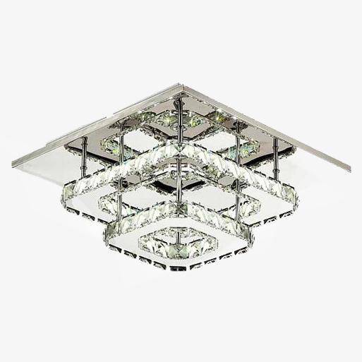 Plafonnier carré LED en cristal carré Hallway