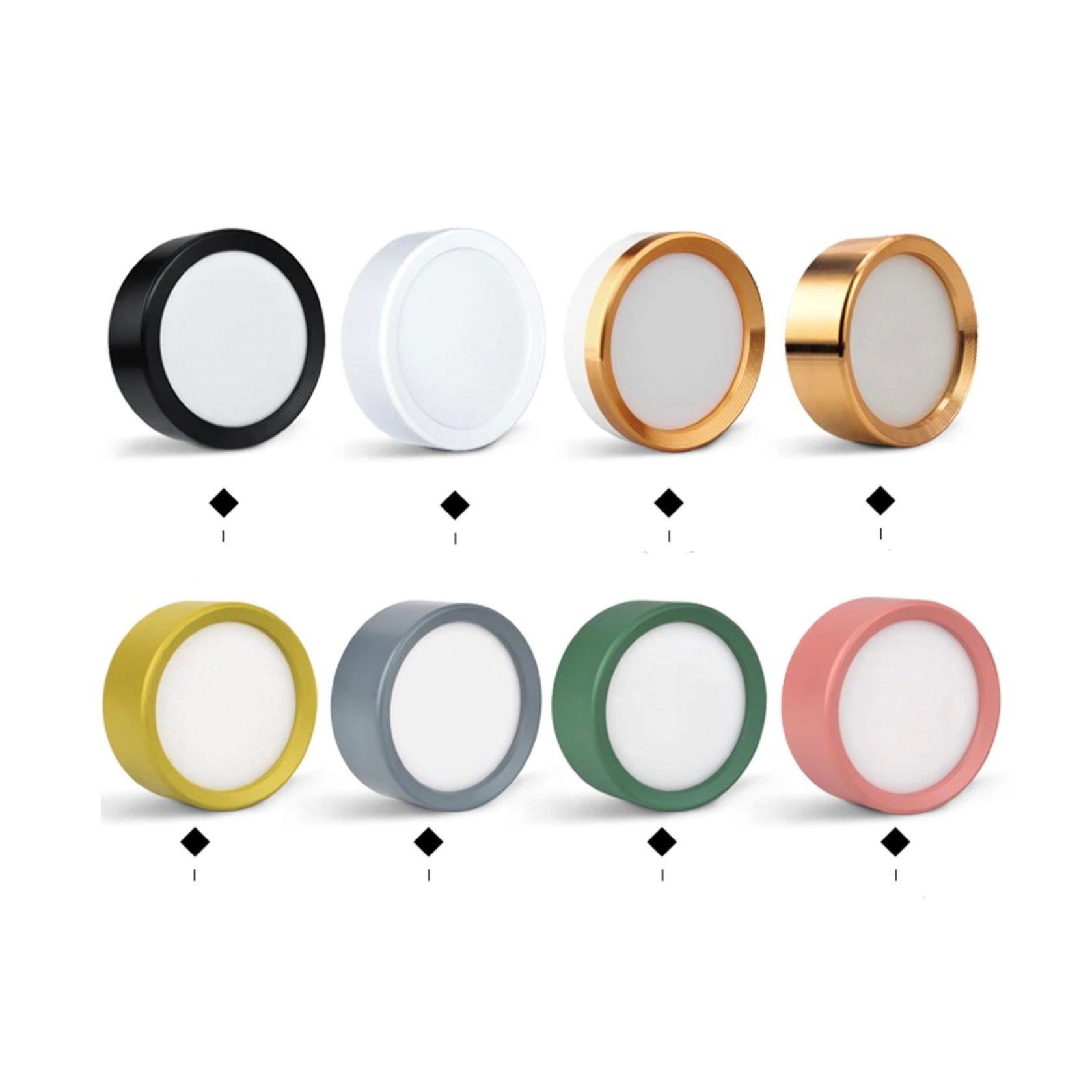 Spot design LED circulaire en aluminium coloré Jasob - vue 6 sur 6