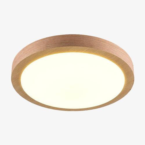 Plafonnier en bois à LED en rond Botimi