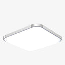 Plafonnier LED carré aux bords arrondis chromé Energy