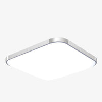 Plafonnier LED carré aux bords arrondis chromé Energy