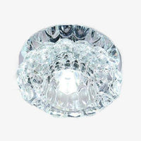 Plafonnier LED en cristal et mirroir
