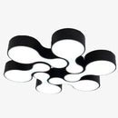 Plafonnier LED moderne arrondis imbriqués