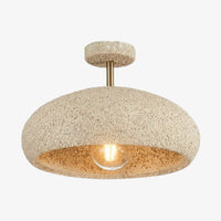 Plafonnier moderne avec abat-jour style pierre Kery