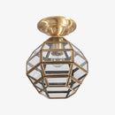 Plafonnier moderne en cuivre et verre Loxia