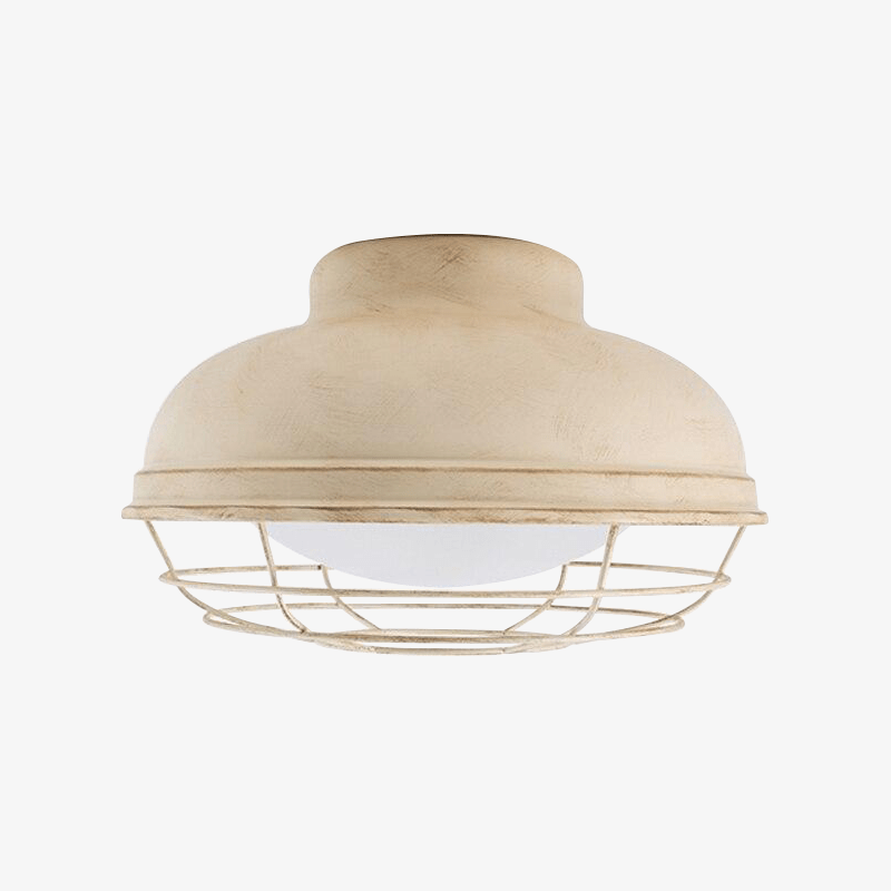 Plafonnier moderne LED avec cage en métal style Loft