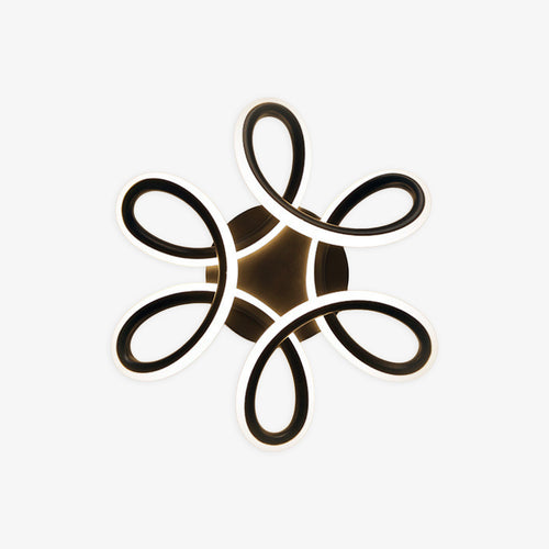 Plafonnier moderne LED avec formes arrondies en métal Diena