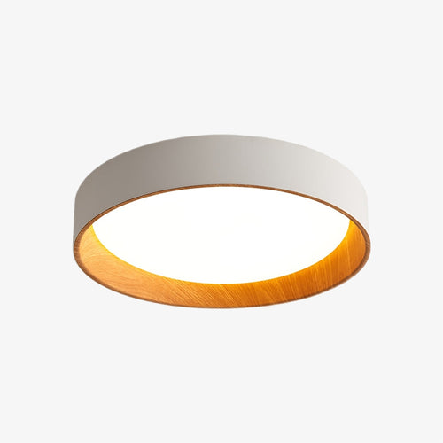 Plafonnier moderne LED circulaire avec intérieur en bois Etelvina