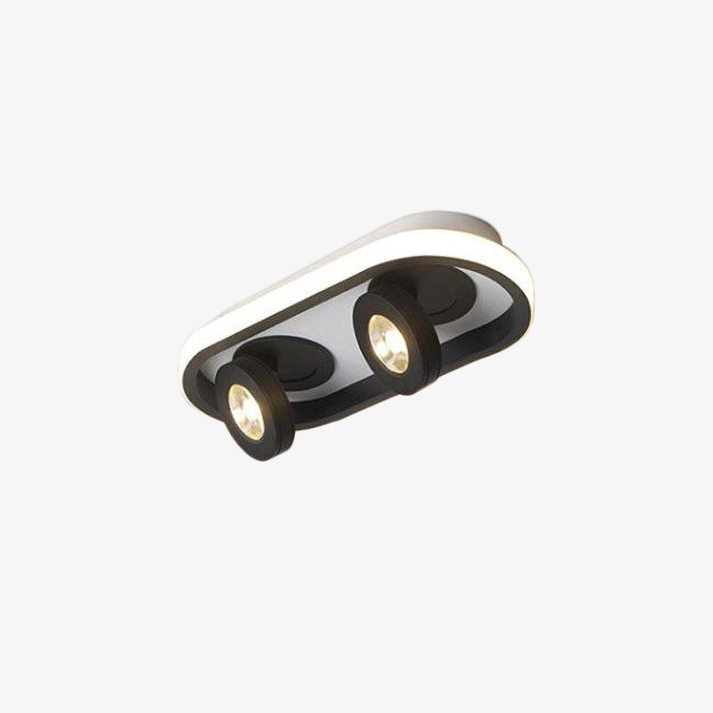 Plafonnier moderne LED ovale avec angle rotatif Charly