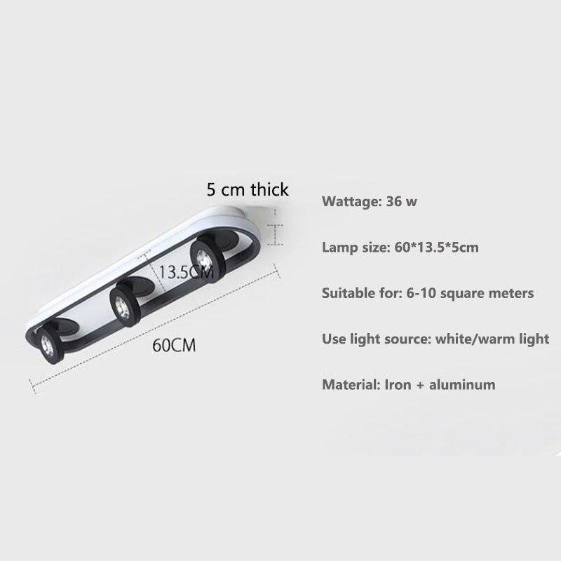 Plafonnier moderne LED ovale avec angle rotatif Charly