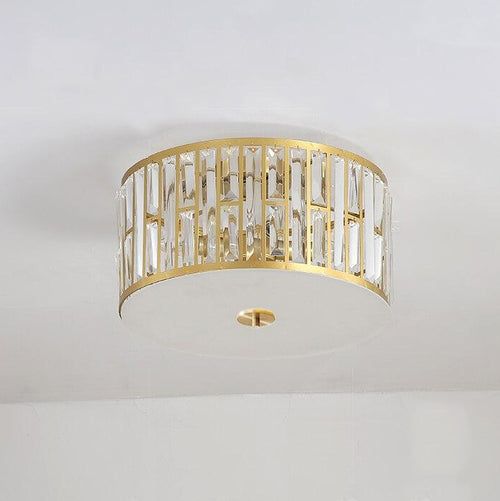 Plafonnier moderne luxury doré en cristal Pylonna
