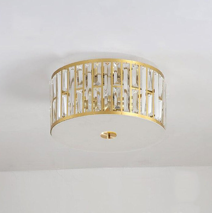 Plafonnier moderne luxury doré en cristal Pylonna - vue 5 sur 8