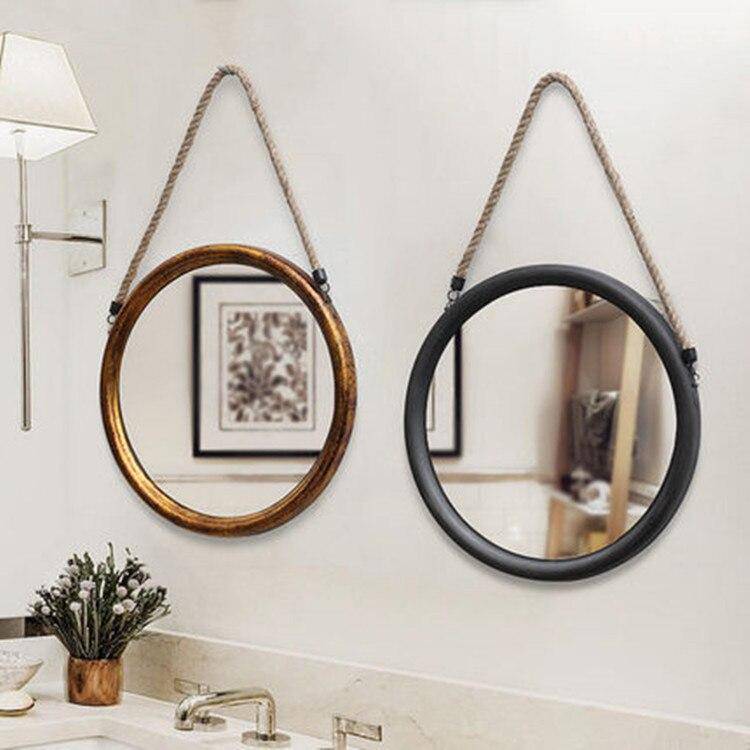Miroir mural suspendu en forme de coeur Alloy