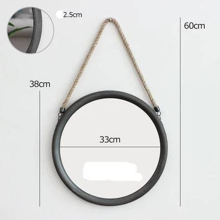 Miroir mural suspendu en forme de coeur Alloy