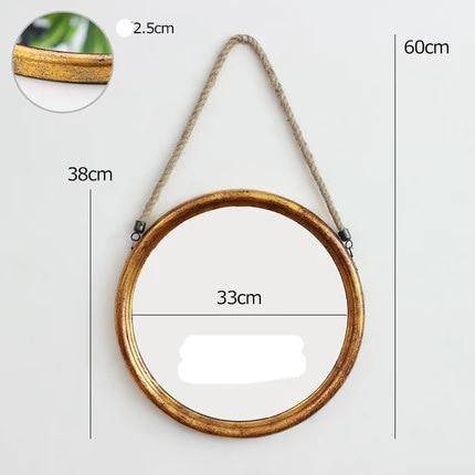 Miroir mural suspendu en forme de coeur Alloy