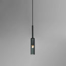 Applique design avec lampe cylindrique en verre fumé suspendue Loft