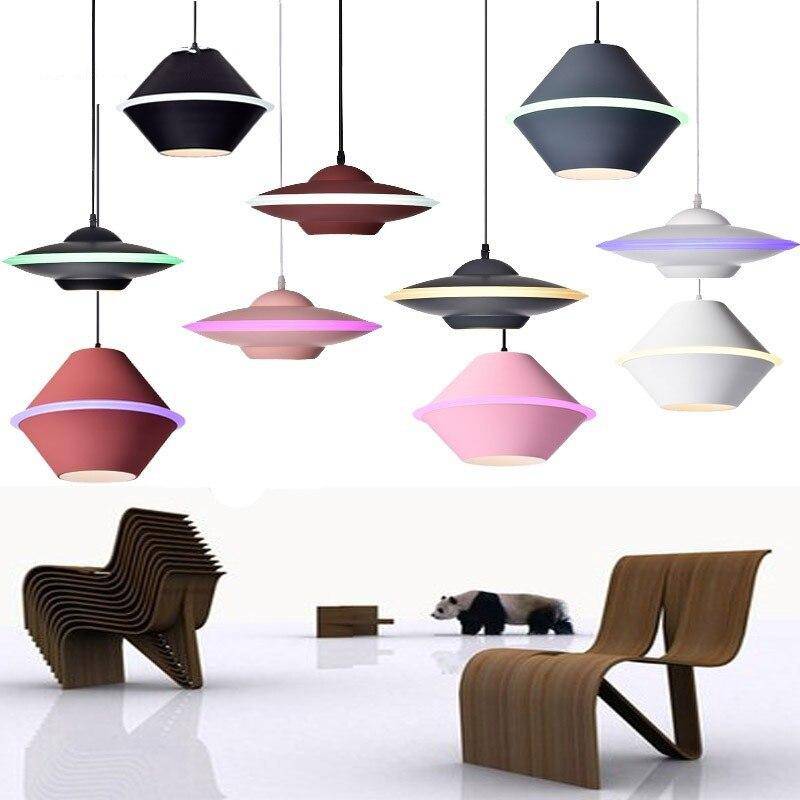 Suspension LED soucoupe volante colorée - vue 8 sur 14