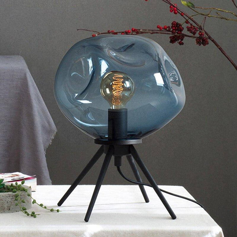 Lampe à poser design LED en verre soufflé Glass