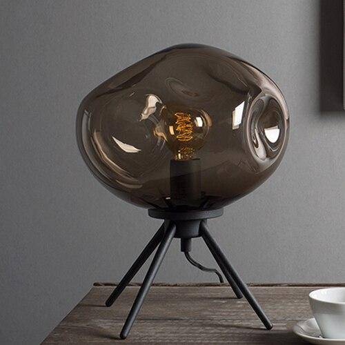 Lampe à poser design LED en verre soufflé Glass