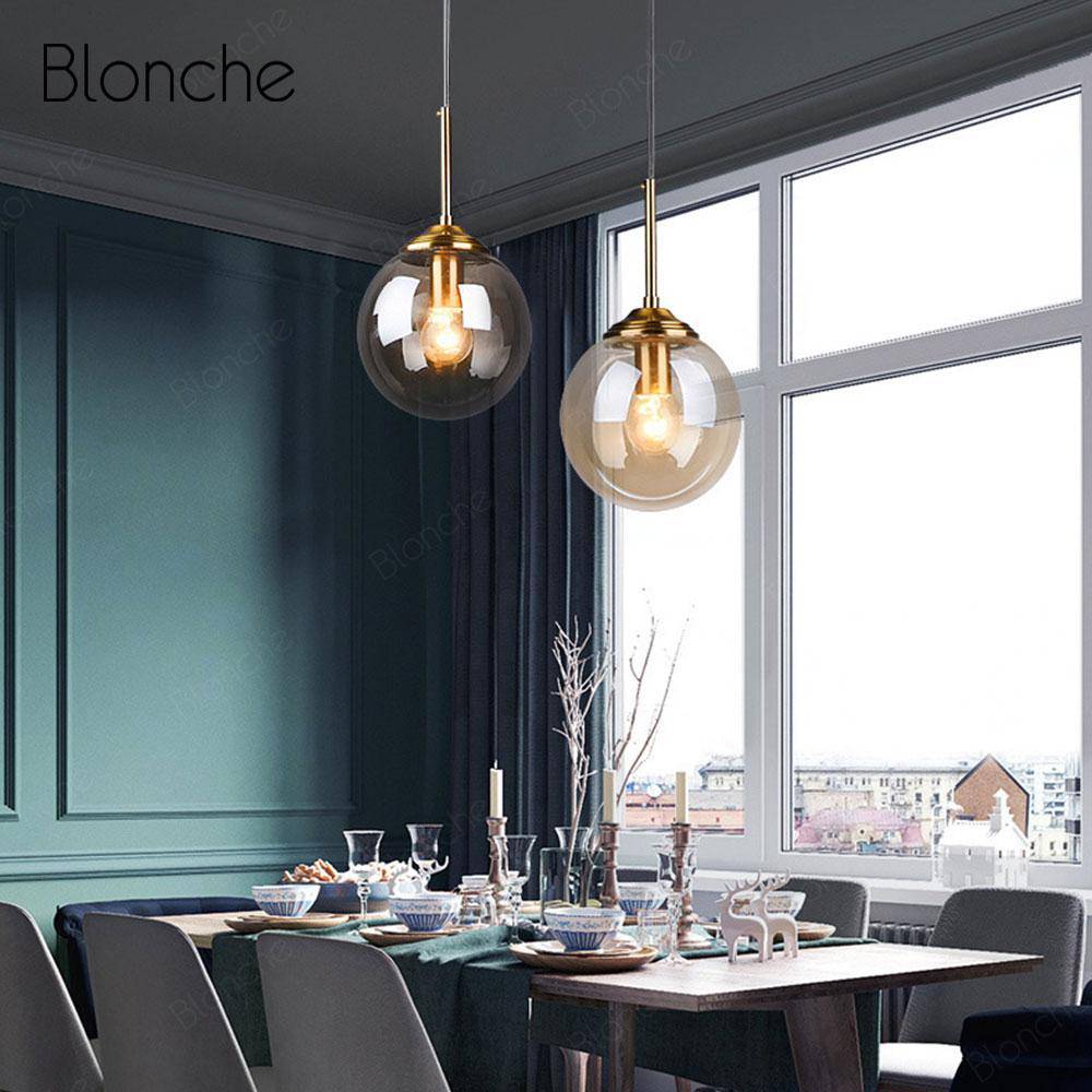 Suspension design boule en verre fumé Hang - vue 5 sur 13