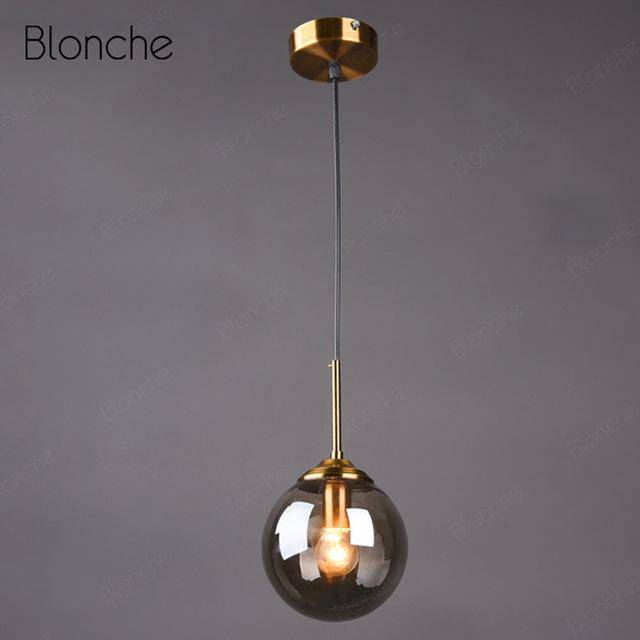 Suspension design boule en verre fumé Hang - vue 9 sur 13