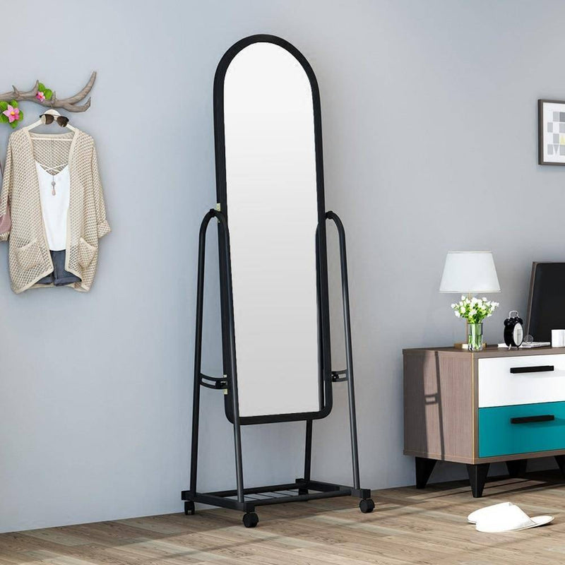 Miroir sur pied avec roulette Dressing