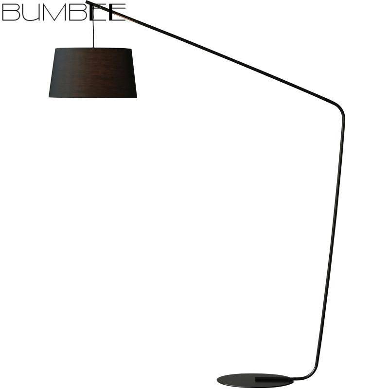 Lampadaire design noir avec abat-jour en tissu Creative - vue 5 sur 5