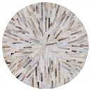 Tapis moderne rond aux formes géométriques Skin