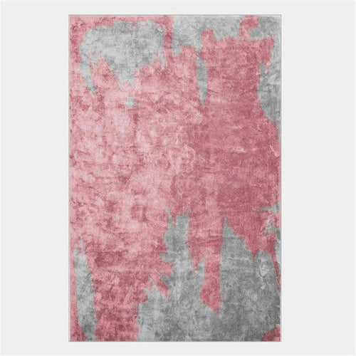 Tapis rectangle bicolore gris et rose Sweet - vue 6 sur 6