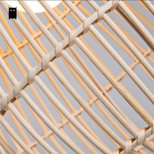 Suspension en bambou design arrondie Rattan