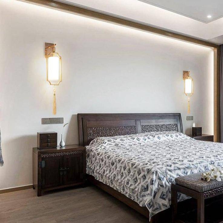 Applique murale design dorée à LED style chinois - vue 4 sur 6