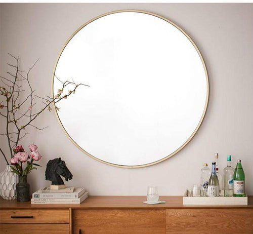 Miroir mural rond en métal Retro - vue 6 sur 6