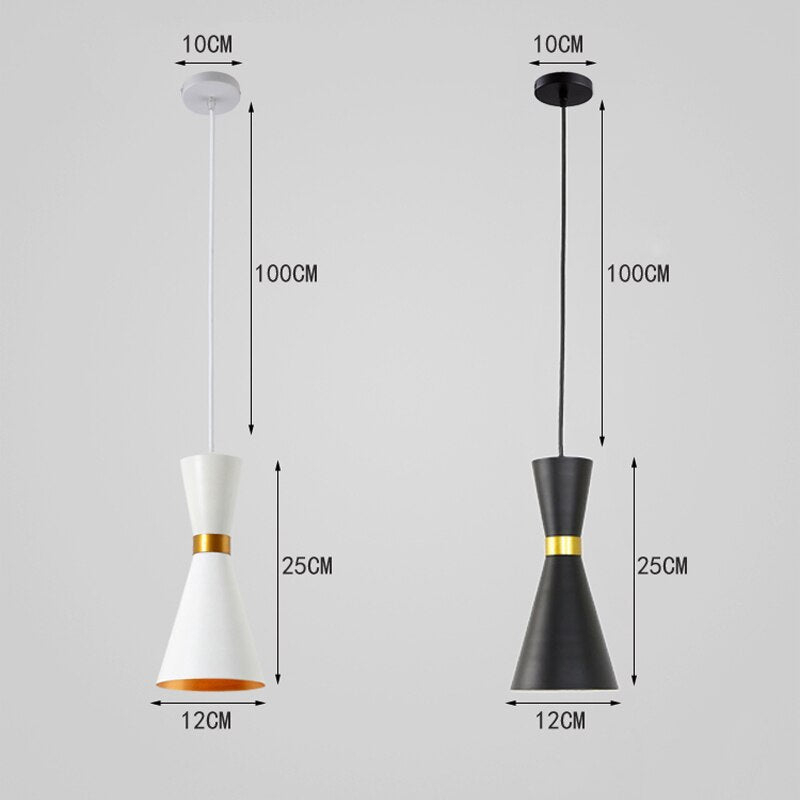 Suspension moderne LED en forme d'horloge métallique Gadea - vue 4 sur 3