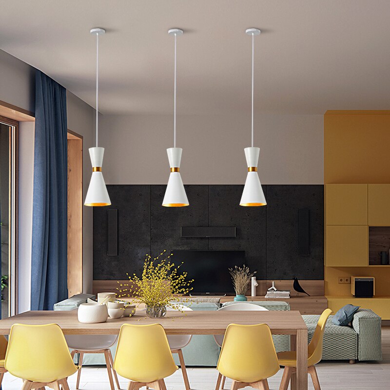 Suspension moderne LED en forme d'horloge métallique Gadea - vue 3 sur 3