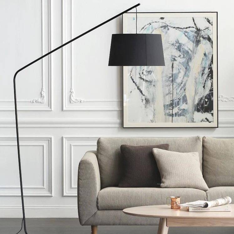 Lampadaire design noir avec abat-jour en tissu Creative - vue 3 sur 5