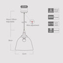 Suspension moderne LED avec abat-jour cage blanche style industriel