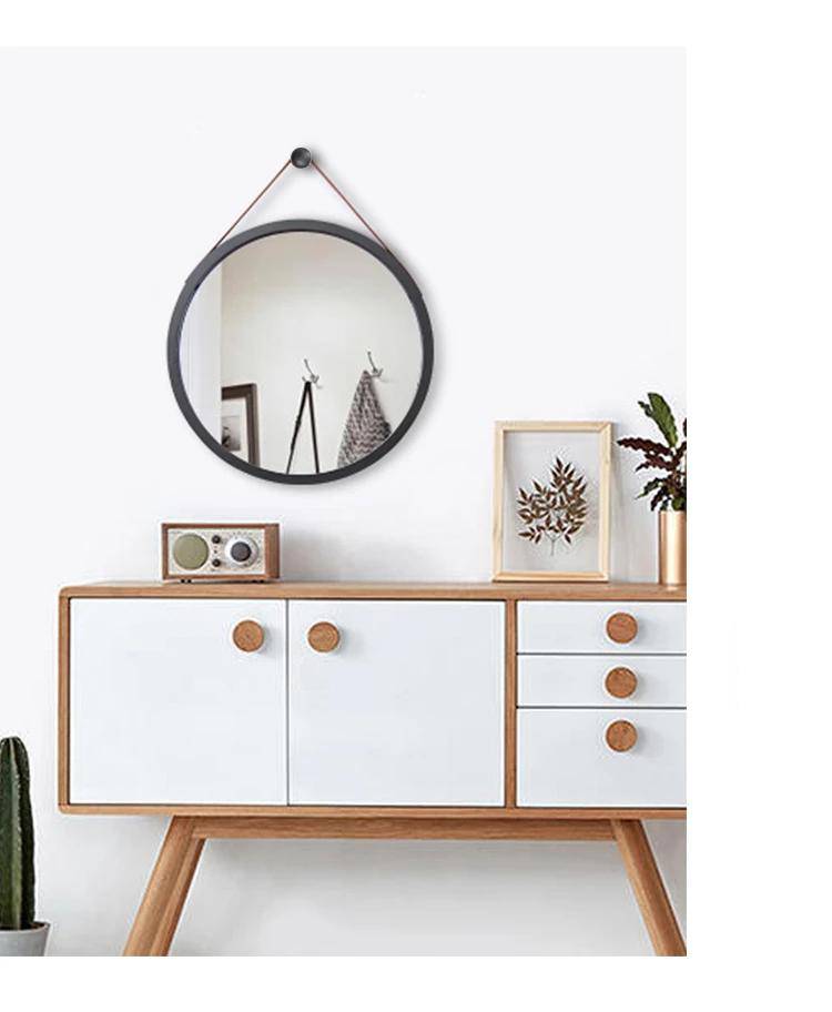 Miroir mural rond suspendu avec cadre Hotel - vue 11 sur 14