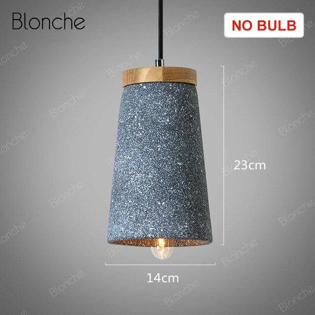 Suspension design LED en ciment style Loft Decor - vue 7 sur 9