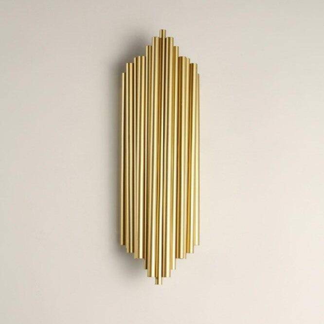 Applique murale design LED en métal doré style Shining