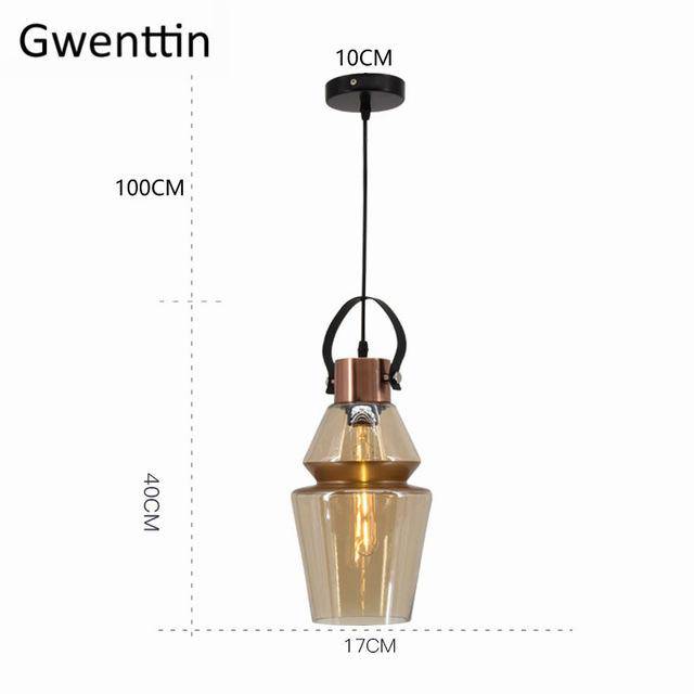 Suspension LED design formes en verre industriel