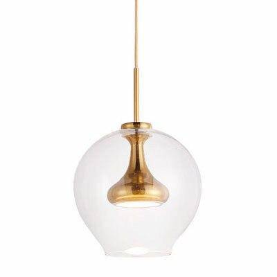 Suspension design LED en métal et boule en verre Denver - vue 7 sur 7